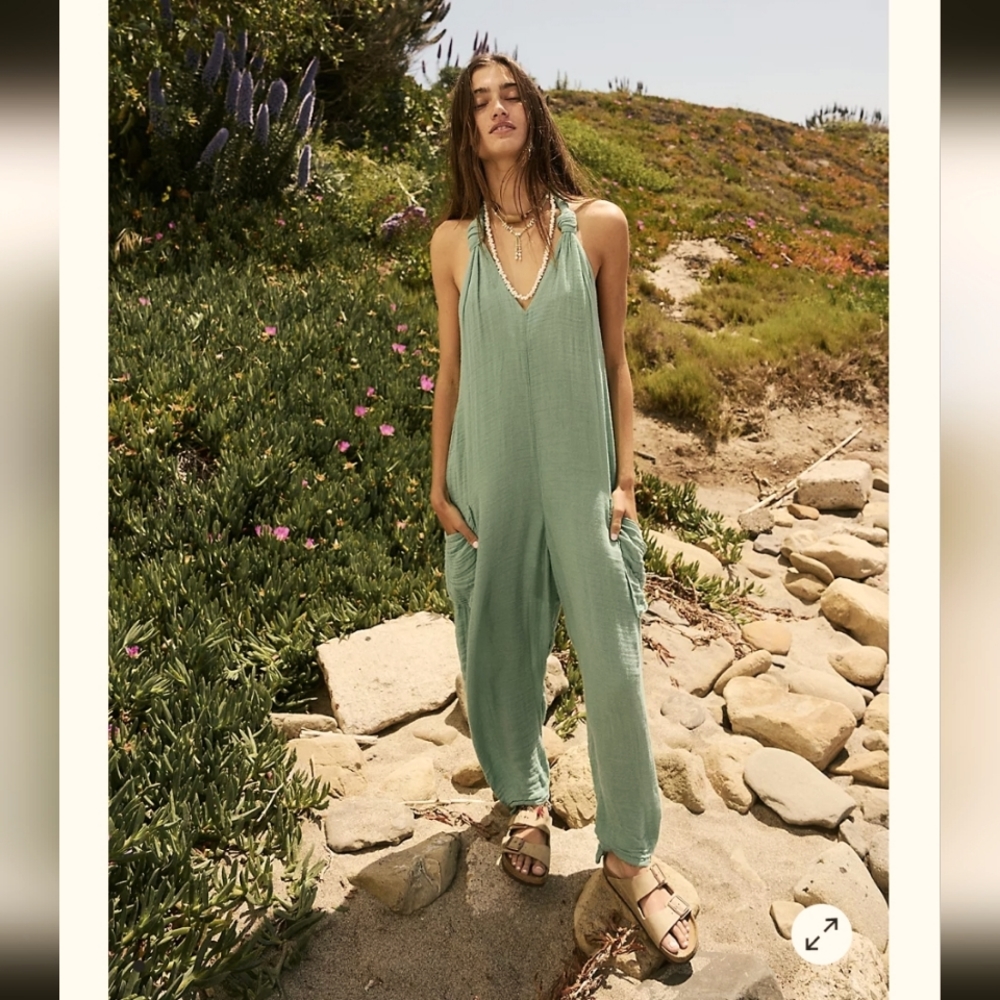 Free People Knot it Up Low Back Jumpsuit